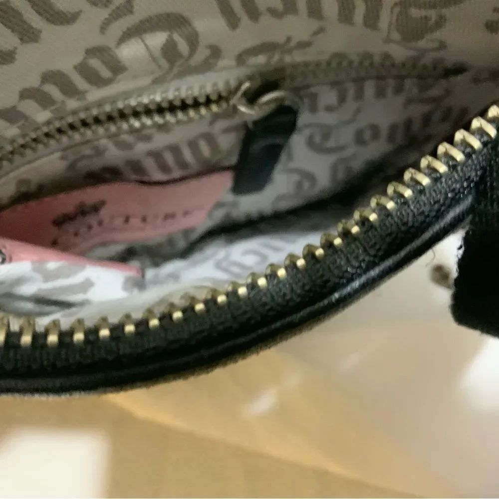 Juicy Couture Small Black crossbody velvet bag With Sequin Butterfly - Picture 6 of 9